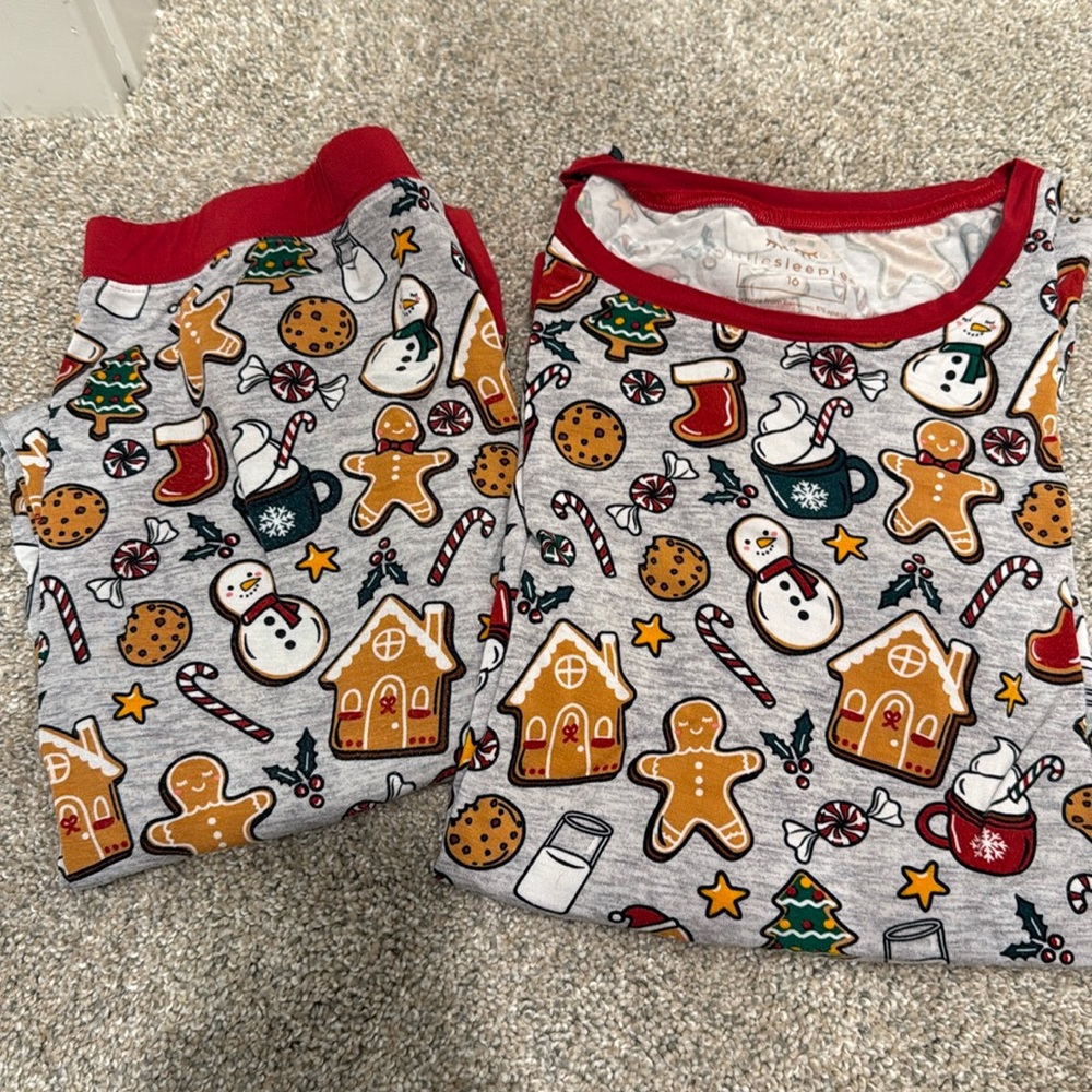 Little Sleepies Unisex Holiday Treats Christmas Cookies Pajamas, size 16